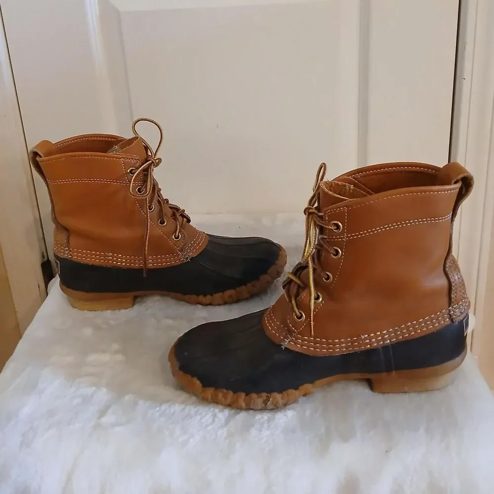 L.L.Bean Maine Hunting Boots Duck Boots Bean Boots Leather Rubber 7 Gorpcore